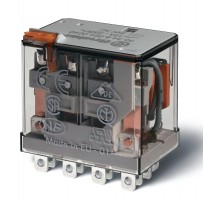 Миниатюрное силовое электромеханическое реле; монтаж в розетку или наконечники Faston (4.8х0.5мм); 4CO 12A  563491250010PAS  Finder