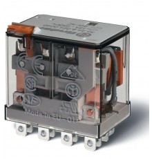 Миниатюрное силовое электромеханическое реле; монтаж в розетку или наконечники Faston (4.8х0.5мм); 4CO 12A  563480060040PAS  Finder