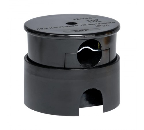 Разъем РШ-ВШ 32А 380В 3P+PE (ОУ) карболитовый черный EKF PROxima  AS-380-O-04  EKF