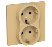 FLITE Розетка 2-ая с заземлением без шторок быстрозажимные клеммы 16А РС12-1-К-ФлШм шамуа  FI-R21C-16-1-K89  IEK