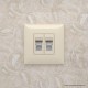 Розетка RJ-45 в стену, 5e двойная экранированная, Avanti, "Ванильная дымка"  4405364  DKC
