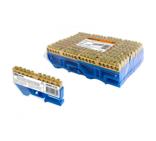 Шина "N" нулевая с изолятором на DIN-рейку 8x12мм стойка бол. 10 групп инд. стикер  SQ0801-0132  TDM