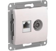 Glossa Перламутр Розетка 2-ая TV + компьютерная RJ45, кат. 5Е, механизм  GSL000689  SE