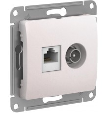 Glossa Перламутр Розетка 2-ая TV + компьютерная RJ45, кат. 5Е, механизм  GSL000689  SE