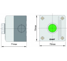 Кнопочный пост NPH1-1008,2НО (R)  587070  CHINT