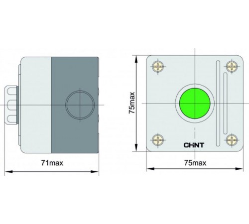 Кнопочный пост NPH1-1001,1НО (R)  587066  CHINT