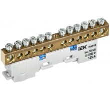 TEKFOR Шина N "ноль" неизолированная на универсальном держателе 8х12-12-С  TF-NN20-12-DL-K07  IEK