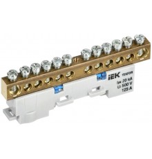 TEKFOR Шина N "ноль" неизолированная на универсальном держателе 8х12-12-С  TF-NN20-12-DL-K07  IEK