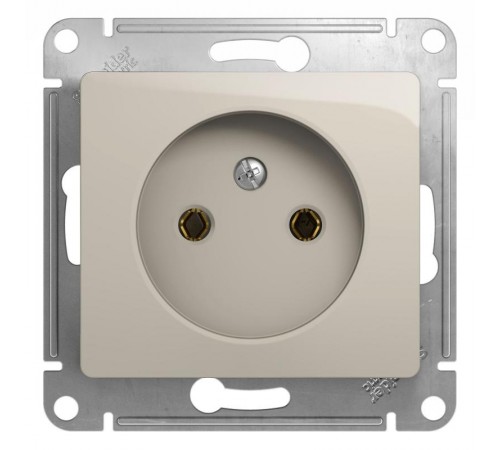 Glossa Молочный Розетка без заземления  GSL000941  SE