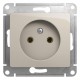 Glossa Молочный Розетка без заземления  GSL000941  SE