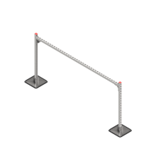 Опорная конструкция для гор. прямоуг. воздуховодов  TECHNORAPTOR STEELFOOT 2000х1000  KM-TR-STF-SSHRAD-2000-1000  КМ - профиль