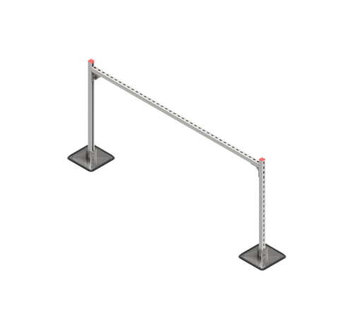 Опорная конструкция для гор. прямоуг. воздуховодов  TECHNORAPTOR STEELFOOT 2000х1000 HD  KM-TR-STF-SSHRAD-2000-1000 HD  КМ - профиль