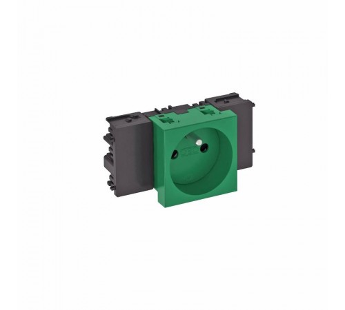 Розетка одинарная 0° Modul45connect франц. стандарт, 250 В, 16A (зеленый) (STD-F0C MZGN1)  6120536  OBO Bettermann