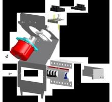 Бокс с разъемами в сборе CWF12K, Schuko, CEE 3P+N+E 16A, ВДТ 30мА, 2хВА 16А, 10А  2CMA177451R1000  ABB