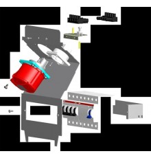 Бокс с разъемами в сборе CWF12K, Schuko, CEE 3P+N+E 16A, ВДТ 30мА, 2хВА 16А, 10А  2CMA177451R1000  ABB