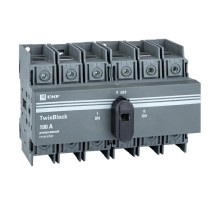 Рубильник 100A 3P реверсивный c рукояткой управления для прямой установки TwinBlock EKF  tb-s-100-3p-rev  EKF