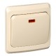 Этюд Кремовый С/У Выключатель кнопочный 1-клавишный с подсветкой  KC10-002K  SE
