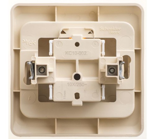 Этюд Кремовый С/У Выключатель кнопочный 1-клавишный с подсветкой  KC10-002K  SE