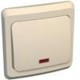 Этюд Кремовый С/У Выключатель кнопочный 1-клавишный с подсветкой  KC10-002K  SE