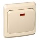 Этюд Кремовый С/У Выключатель кнопочный 1-клавишный с подсветкой  KC10-002K  SE