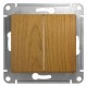 Glossa Дерево Дуб Выключатель 2-клавишный, сх.5, 10АХ  GSL000551  SE