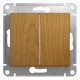 Glossa Дерево Дуб Выключатель 2-клавишный, сх.5, 10АХ  GSL000551  SE