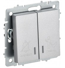 BRITE Выключ. 2-кл. с инд. отел. 10А ВС10-2-9-БрА алюм.  BR-V20-2-10-K47  IEK