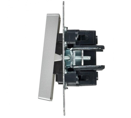 BRITE Выключ. 2-кл. с инд. отел. 10А ВС10-2-9-БрА алюм.  BR-V20-2-10-K47  IEK