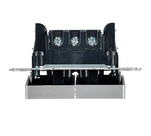 BRITE Выключ. 2-кл. с инд. отел. 10А ВС10-2-9-БрА алюм.  BR-V20-2-10-K47  IEK