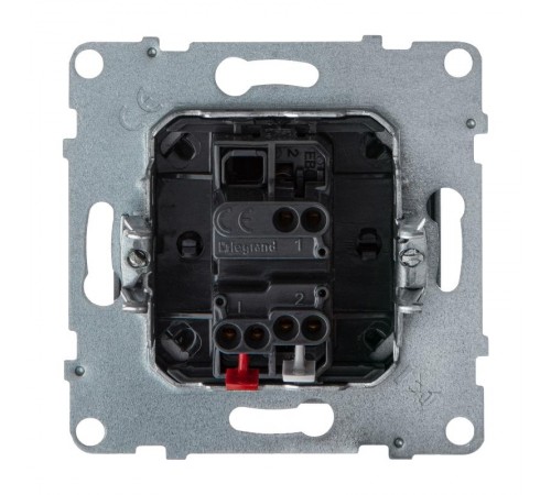 SUNO Выключатель кнопочный 6А 250В со шнуром. Безвинтовые зажимы. Цвет "Алюминий"  721300  Legrand