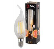 Лампа светодиодная F-LED BXS-5W-827-E14 (филамент, свеча на ветру, 5Вт, тепл, E14)  Б0043436  ЭРА
