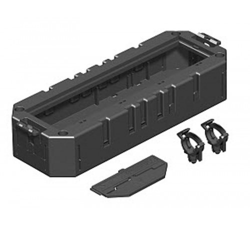 Модульная рамка Modul45 (с кожухом) MT4 45/2-2 208x76x40 мм (полиамид,черный)  7429139  OBO Bettermann