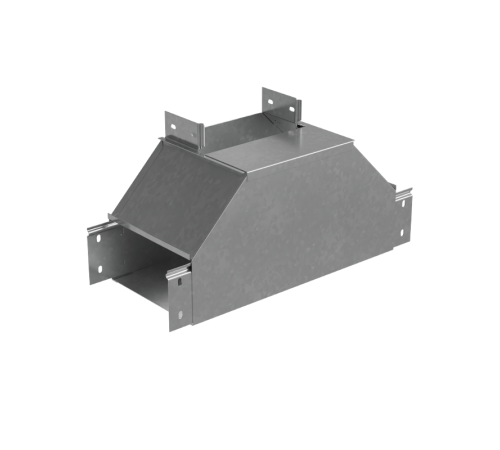 Т-отвод вертикальный 80х500 мм вверх c разворотом трассы на 90 град "ПЛЮС"  TDNplus90-80-500  КМ-профиль