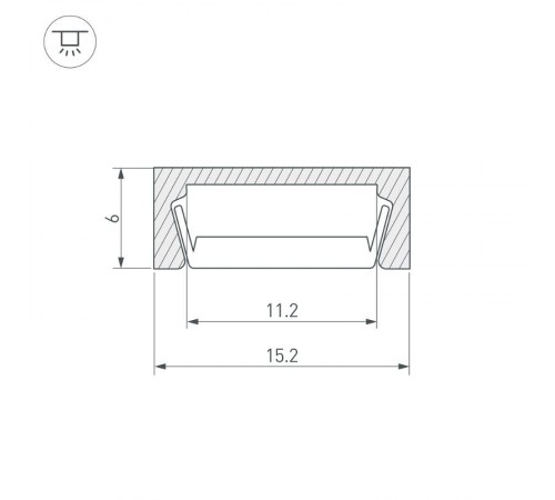 Профиль с экраном MIC-2000 ANOD+OPAL  029024  Arlight