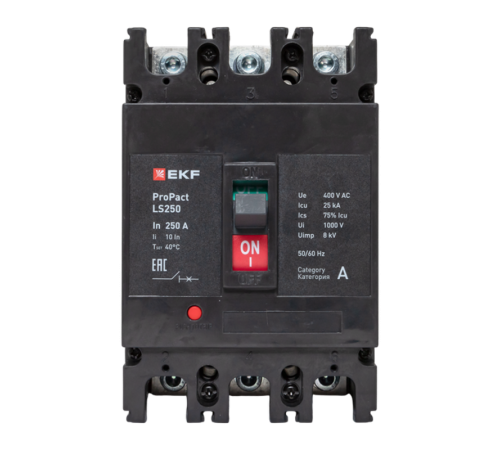 Выключатель автоматический LS250 25кА 3P 250А ProPact  mccb-250-25-3-250-ls  EKF