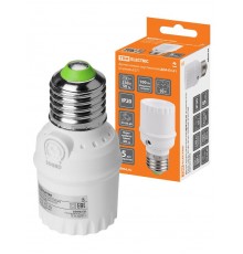 Датчик оптико-акустический ДОА-Пт-01 (в цоколь Е27) 230 В, 100 Вт, 30 сек, 40 лк, 50-80 дБ, IP20  SQ0324-0202  TDM