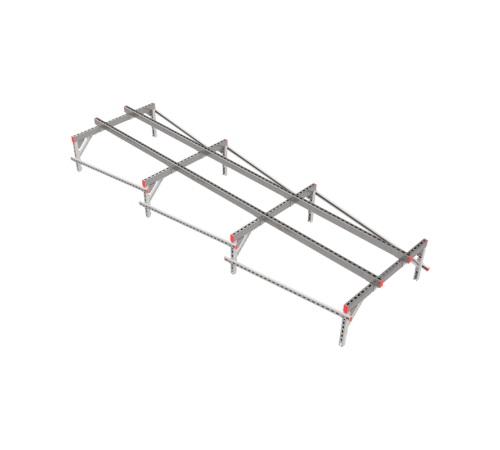 Опорная конструкция для установки оборудования TECHNORAPTOR 1200х4000 тип 1  KM-TR-SSEI-1200-4000-1  КМ - профиль