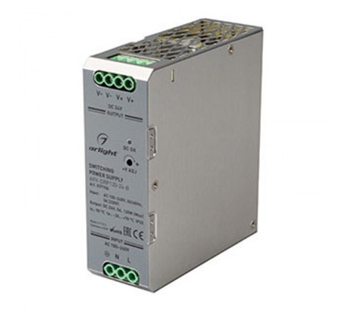 Блок питания ARV-DRP120-24-B (24V, 5A, 120W) (Arlight, IP20 Металл, 5 лет)  037156  Arlight