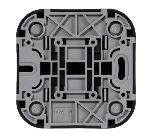 Quteo Чёрный Выключатель 2-клавишный 10А винтовые зажимы  782474  Legrand