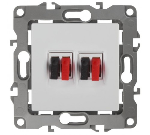 Розетка аудио двойная 12-3112-01    белый  Б0027461  ЭРА