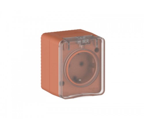 AtlasDesign Profi54 Терракотовый О/У Розетка с заземлением со шторками 16А 250В  ATN547045  SE