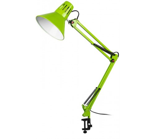 Настольный светильник N-121-E27-40W-GR Е27 на струбцине зеленый  Б0052760  ЭРА