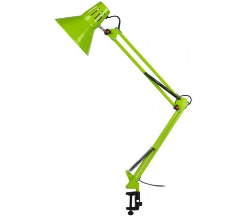 Настольный светильник N-121-E27-40W-GR Е27 на струбцине зеленый  Б0052760  ЭРА