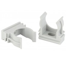 ЭРА Крепеж-клипса (cерый) для трубы d 20мм (10шт) (10/1400/42000)  Б0043234  ЭРА