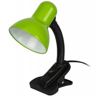 Настольный светильник N-102-Е27-40W-GR на прищепке зелёный  Б0058666  ЭРА