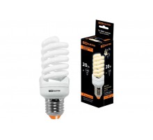 Лампа энергосберегающая КЛЛ-FSТ2-20 Вт-2700 К-Е27 КОМПАКТ (41х108 мм)  SQ0323-0192  TDM