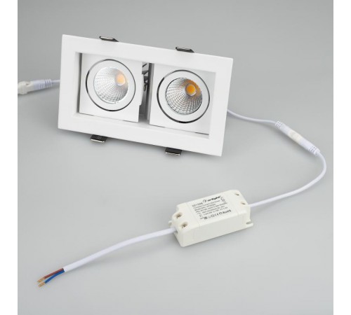 Светильник CL-KARDAN-S180x102-2x9W Day (WH, 38 deg)  024138  Arlight