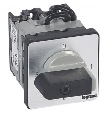 Трехпозиционный переключатель с положением ''0'' - PR 12 - 1П - 3 контакта - крепление на дверце  027502  Legrand
