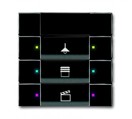 6129/01-81-500 Сенсор управления с ИК-приемником, 3/6-кл., антрацит  6135-0-0156  2CKA006135A0156  ABB