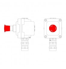 Взрывонепроницаемый пост управления из алюминия LCSD-01-B-MC-P6R(11)x1-PCMB-KA3MHK  LCSD21000012  DKC